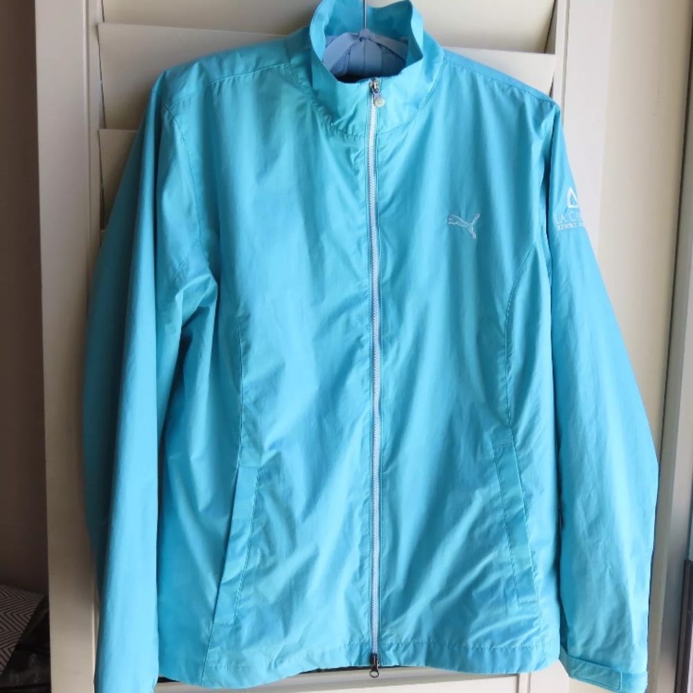 Puma golf wind jacket NWT XL turquoise blue